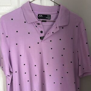 Oakley Lavender Polo with Black Dots